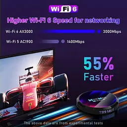 Смарт ТВ приставка H96 MAX RK3528 4/64Gb Android TV 13. Медіаплеєр 4K HDR. Налаштування у подарунок, YouTube та фільми без реклами - мініатюра 6