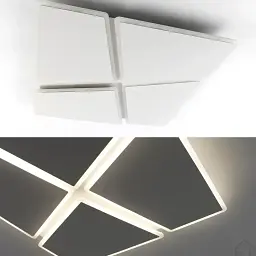 Керована світлодіодна люстра AERO 70W 4S-455x455x57-WHITE-220-IP20 ESLLSE - мініатюра 4