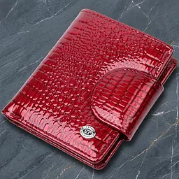 Лакований гаманець для жінок середнього розміру ST Leather 22685 червоний - мініатюра 1