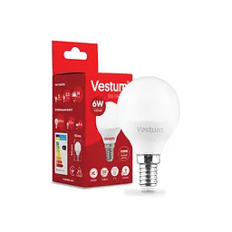 Лампочка Vestum G45 6W 4100K 220V E14 (1-VS-1203) - мініатюра 2
