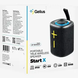 Бездротова колонка - портативна акустика Gelius Start X GP-BS1002X чорна - мініатюра 3