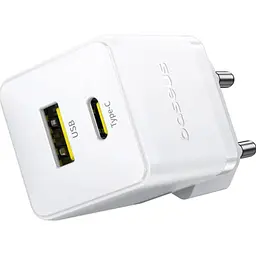 Зарядний пристрій Baseus 1xUSB-C 30 Вт + 1xUSB білий (P1011160A213-00) - мініатюра 7