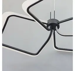 Чорна підвісна LED люстра з 3 великими квадратними контурами Artlight 2406-3DL-BK - мініатюра 6