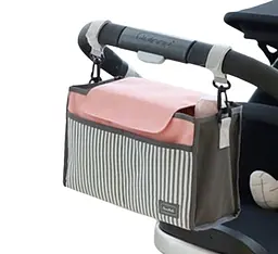 Універсальна сумка на коляску 30×18 см для мами органайзер Baby Go колір рожевий