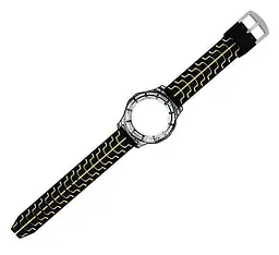 Силіконовий ремінець Primo Splint для годинника Samsung Galaxy Watch 46 мм SM-R800 Black Yellow - мініатюра 2
