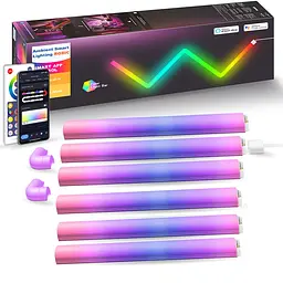 Настінний світильник Lines SAL-013B Bluetooth USB interface with app (6+2 pcs) White Epik teh0029693