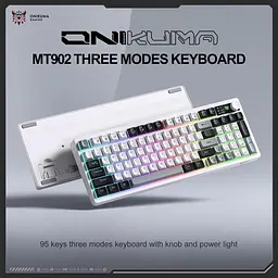 Клавіатура Onikuma бездротова ігрова з RGB підсвіткою MT-92 геймерська мембранна Bluetooth для ігор та ПК - мініатюра 3
