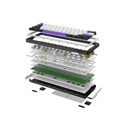 Клавіатура Hator Hellyberry (HK60) Mechanical Linear RGB USB UA White/Violet (HK60) - мініатюра 5