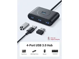 USB-хаб UGREEN 4-in-1 USB 3.0 Data Hub (20291) - мініатюра 2