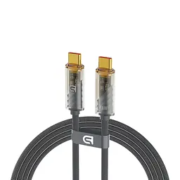 Кабель ArmorStandart AT-C1T USB Type-C to USB Type-C transparent 100W 1m Grey (ARM75871)