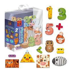 Гра розвиваюча магнітна Диво-математика Цифри та фігури, Vladi Toys, VT5411-19