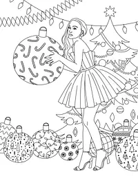 Розмальовка Жорж #girls#fashion#christmas (Z101125У) - мініатюра 4