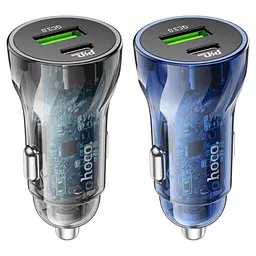 Автомобільний зарядний пристрій HOCO Z56 Friend PD35W+QC3.0 cigarette lighter car charger сірий - мініатюра 5