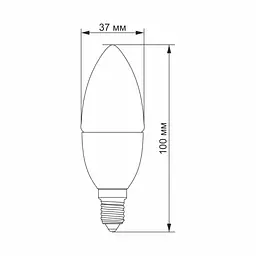 Лампочка Videx C37e 3.5W E14 3000K 220V (VL-C37e-35143) - мініатюра 3