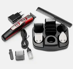 Машинка для стрижки волосся та бороди XPRO GM 592 професійна триммер червоний (42080-_390) - мініатюра 3