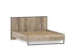 Ліжко двоспальне Moreli Forte F-0010 у стилі Loft на металевих ніжках 1680х980х2126 мм Дуб Гранж Пісочний
