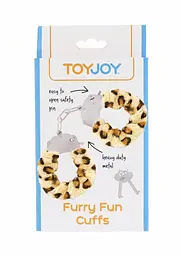 Наручники Toy Joy Furry Fun Cuffs 28 см леопардовий - мініатюра 6