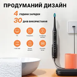 Електрична зубна щітка Bitvae D2 8 насадок Black (BV-D2-b-cup) - мініатюра 4