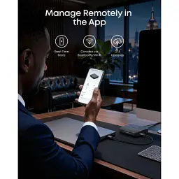 Зарядний пристрій Anker 2xUSB-C + 1xUSB-A 150W Pogo pin black (A1903G11) - мініатюра 7