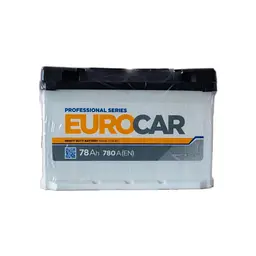Акумулятор автомобільний EUROCAR 6СТ-78АЗ (0) (-/+) (L3) 780А 12V