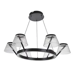 Люстра Brille лофт підвісна LED 48W WW BK (BL-853S/4)