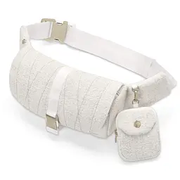 Сумка на пояс Boucle Cream White