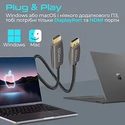 Кабель Promate DisplayPort-HDMI V 1.2 2 м (prolink-dp200.black) - мініатюра 6