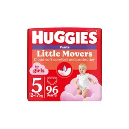 Підгузки Huggies Little Movers/Pants 5 (12-17 кг) для дівчаток 96 шт (5029054568170)