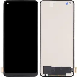 Дисплей Vivo X50 Pro чорний, Amoled, PRC переклеєне скло