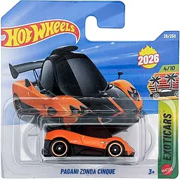 Базова машинка Hot Wheels Exoticars Pagani Zonda Cinque помаранчева (5785) JJK75-N521