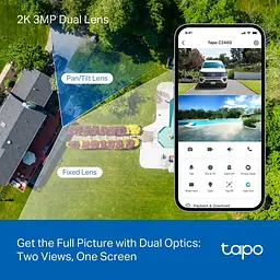 Камера TP-Link IP з подвійним об'єктивом Tapo C246D 3 Мп N300 microSD motion detection - мініатюра 2