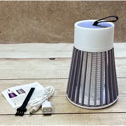 Знищувач комах Electronic Shock Mosquito Killing Lamp, від USB, 5 Вт, 110-220 В, синьо-фіолетове світло, Сірий - мініатюра 2