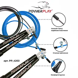 Швидкісна скакалка PowerPlay 3 м fit0007838 - мініатюра 6
