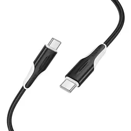 Дата кабель Borofone BX119 New Type-C to Type-C 60W (1m) Black - мініатюра 3
