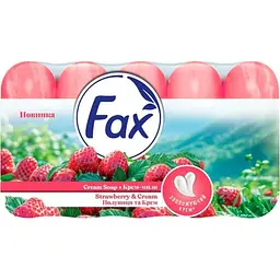 Крем-мило туалетне екопак FAX 5шт 350г Крем-мило Полуниця та крем 5*70г