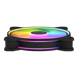 Корпусний вентилятор 140 мм Cooler Master MasterFan MF140 Halo2 MFL-B4DN-16NP2-R2 Black - мініатюра 3