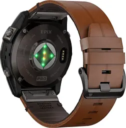 Смарт-годинник Garmin Epix Pro [Gen 2] Sapphire Edition 51mm Carbon Grey DLC Titanium with Chestnut Leather Band [010-02804-30/31] [86528] - мініатюра 3