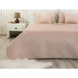 Покривало велюр Руно Apricot ромб 150 х 220 см (360.55 Apricot ромб) - мініатюра 3