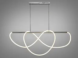 Стельова люстра LED Diasha 9752-L1500CH Шланг, 48W, 2640 лм, хром, для вітальні - мініатюра 2