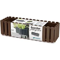 Балконний ящик Prosperplast Boardee Fencycase W навісний, 600 мм, коричневий (88680-222) - мініатюра 3