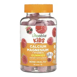 Магній Lifeable (Calcium + Vitamin D Kids) - 90 gummies, для м’язів і нервової системи