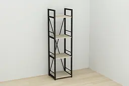 Етажерка 4/34 Ferrum-decor Серії Коннект 120x34x28 чорний ДСП Дуб Сонома 16мм (FRD-104274) - мініатюра 5
