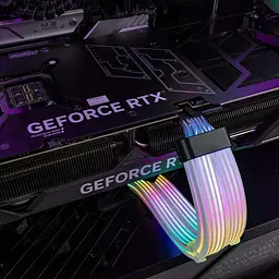 Кабель для ПК Qube RGB 12+4Pin to 2*8Pin VGA, Black - мініатюра 6