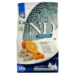 Беззерновий сухий корм для собак дрібних порід Farmina N&D Grain Free Ocean Cod з тріскою та апельсином 2.5 кг - мініатюра 3
