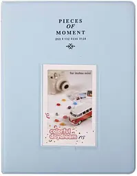 Фотоальбом для Fujifilm Instax Mini 64 фото Альбом для Mini (8, 9, 12, 11, 40, 99, evo, link), блакитний  - мініатюра 2