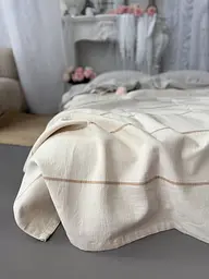 Покривало Zeintex Eco Linen бежеве 200х230 см - мініатюра 5