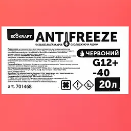 Антифриз Червоний G12+ -40 ECOKRAFT 20л (4800000000019) - мініатюра 2