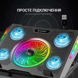 Охолоджувальна підставка для ноутбука GamePro Black (CP740) - мініатюра 9