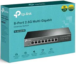 Коммутатор TP-Link TL-SG108-M2 8-Port 2.5G Multi-Gigabit Desktop (TL-SG108-M2) - миниатюра 4
