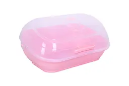Хлібниця з кришкою Violet House Pink, 48х40х27 см, рожевий (0720 PINK c крыш. 40*27*48 см) - мініатюра 2